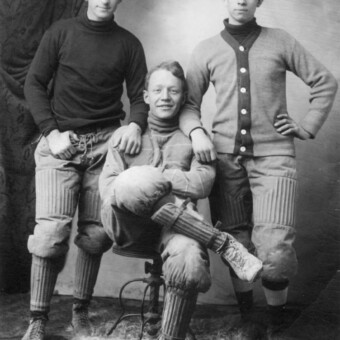 Kenneth Balcomb (C) and Jack Lapraik (R), Albuquerque H.S. football team 1911.