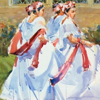 White Lace, Watercolor, 21 x 29 inches