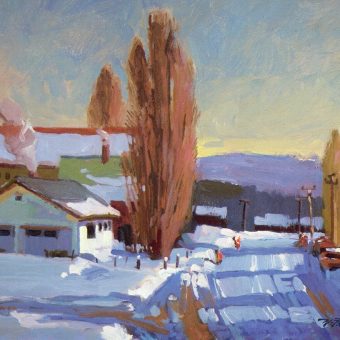 Winter Afternoon, Oil, 12 x 16 inches