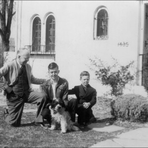 Kenneth, Sam, Doug, and Snuffy Edward's dog Snuffy